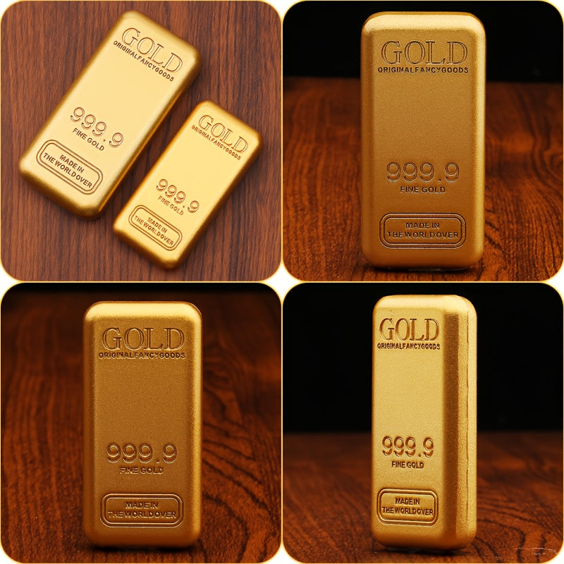 5pcs Golden Bars Simulation Props High Solid Ornaments for Decor