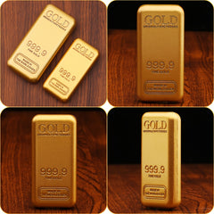 5pcs Golden Bars Simulation Props High Solid Ornaments for Decor