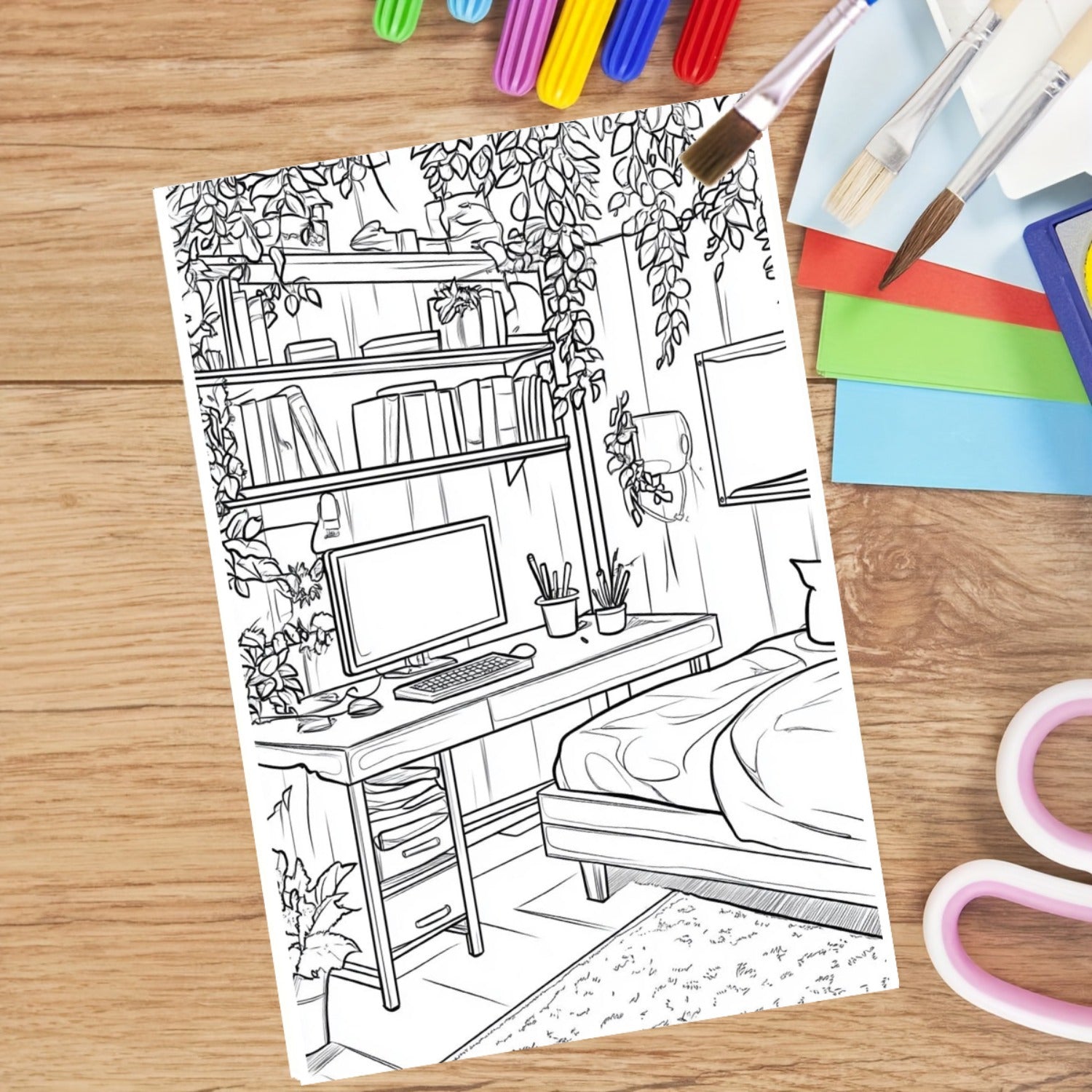 Beauty Supply Coloring Book Watercolor Paper Cozy Coloring