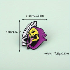 Paint Dripping Halloween Decoration Brooch Metal Clothing Accessories