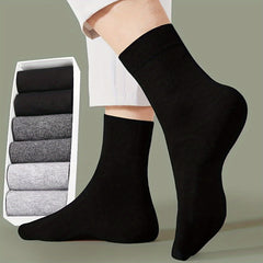 5Pairs Men's Cotton Anti Odor Crew Socks