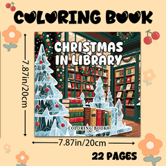 Library Adult Coloring Book: 22 Page Large Format