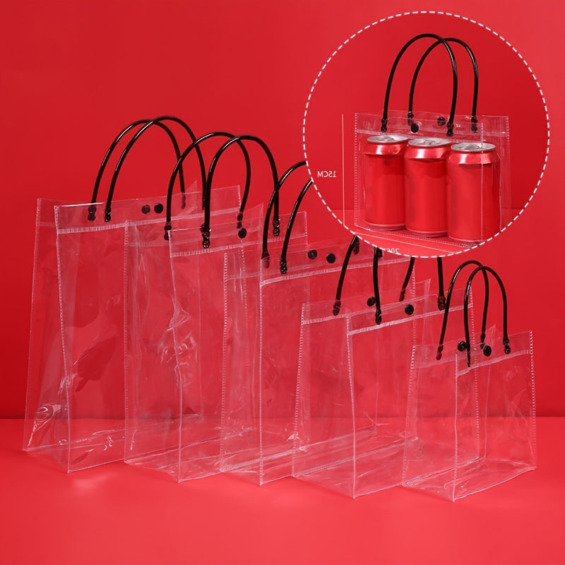 Waterproof Transparent Tote Bag with Button - Ideal for Weddings