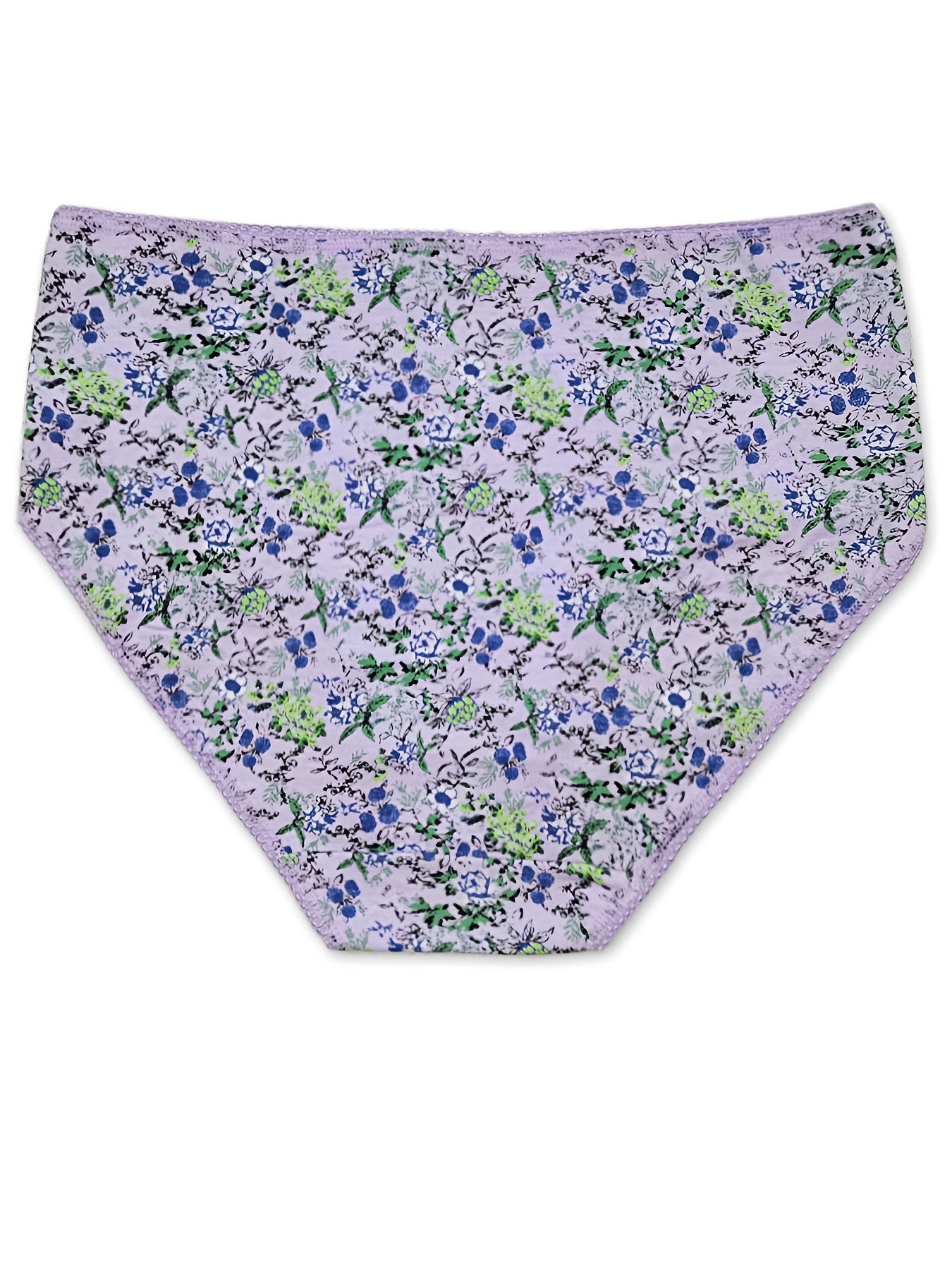 6pcs Floral Print Briefs Comfy & Breathable Intimates Panties