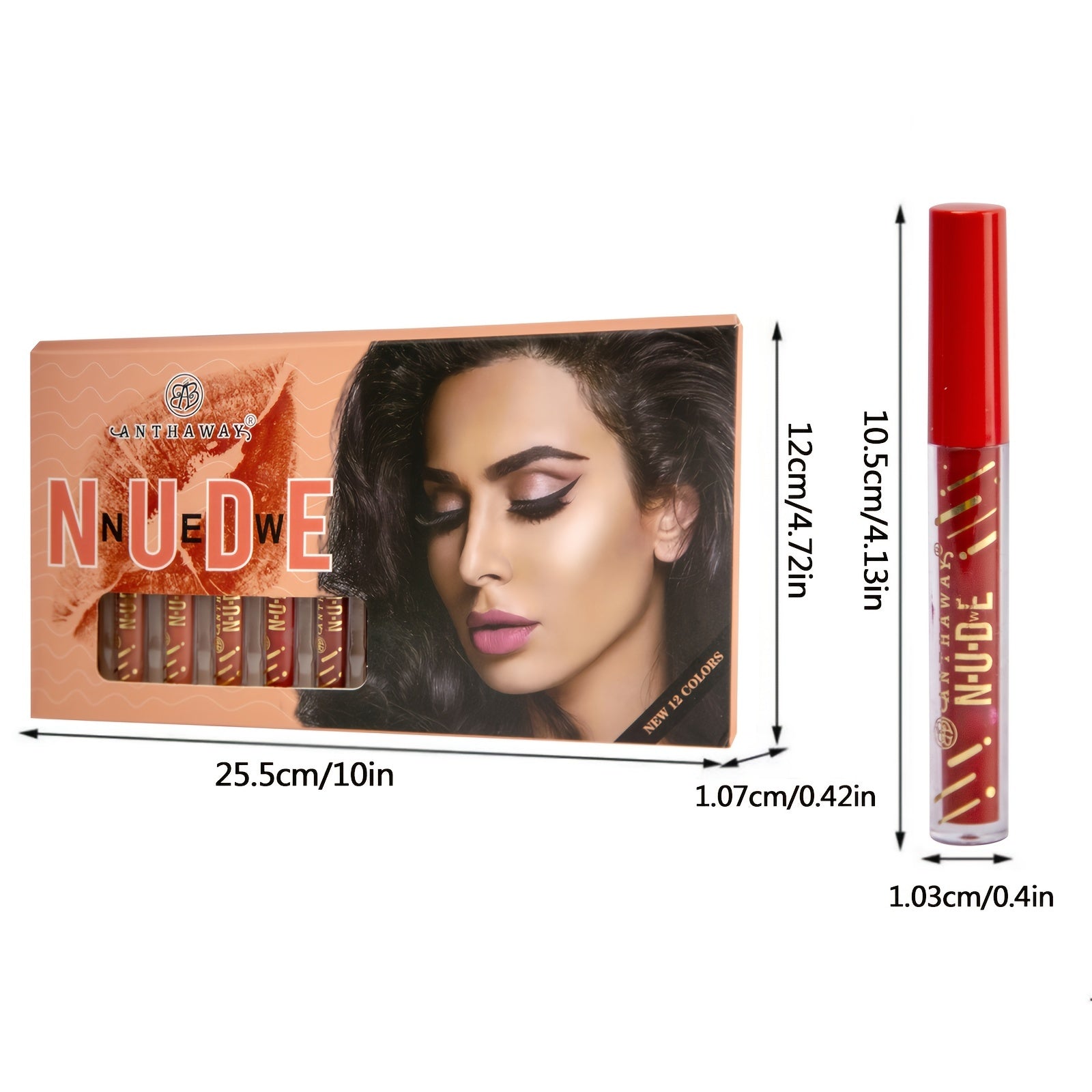 12pcs Velvet Matte Liquid Lipstick Set Magnet Long Lasting Waterproof Lip Gloss