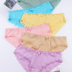 6 Pack Plus Size Casual Panties Set Women's Plus Comfort Medium Stretch