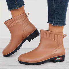 Women's Solid Rainboots Waterproof Outdoor Boots