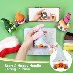 DIY Felt Gnomes Kit with English Manual - Christmas Decoration Material