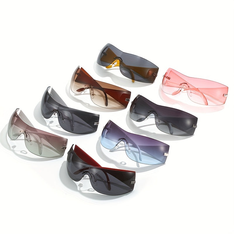 Y2K Gradient Rimless Sunglasses UV400