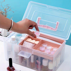 Double Layer Nail Polish Storage Box - Travel & Home Use