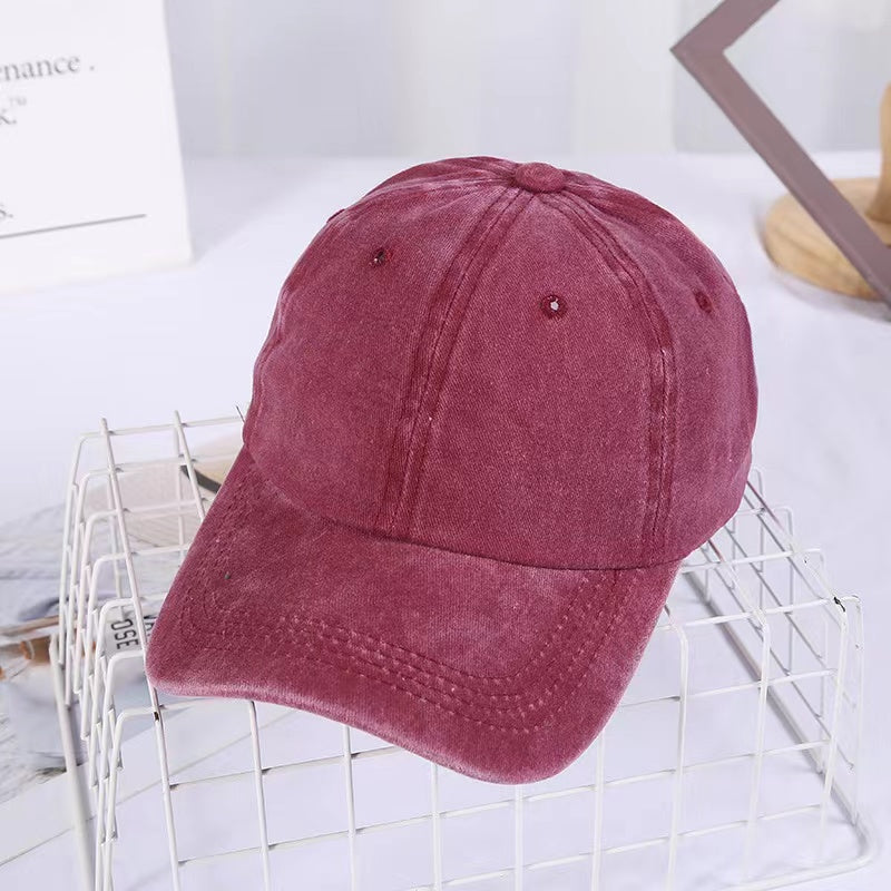 Soft Washed Retro Baseball Cap Vintage Style Denim Sun Hat
