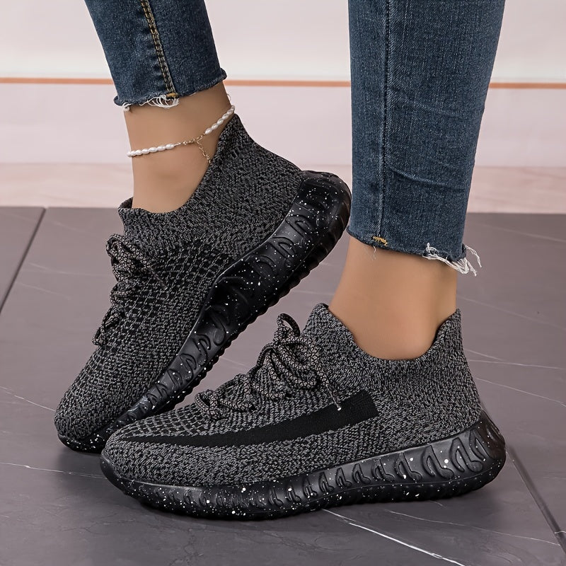 Thick Sole Shock Absorption Sneakers Lightweight Mesh Breathable Shoes