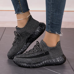 Thick Sole Shock Absorption Sneakers Lightweight Mesh Breathable Shoes