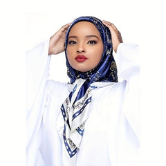 Square Scarf Classic Print Bandana Hijab Casual Shawl Head Wraps T