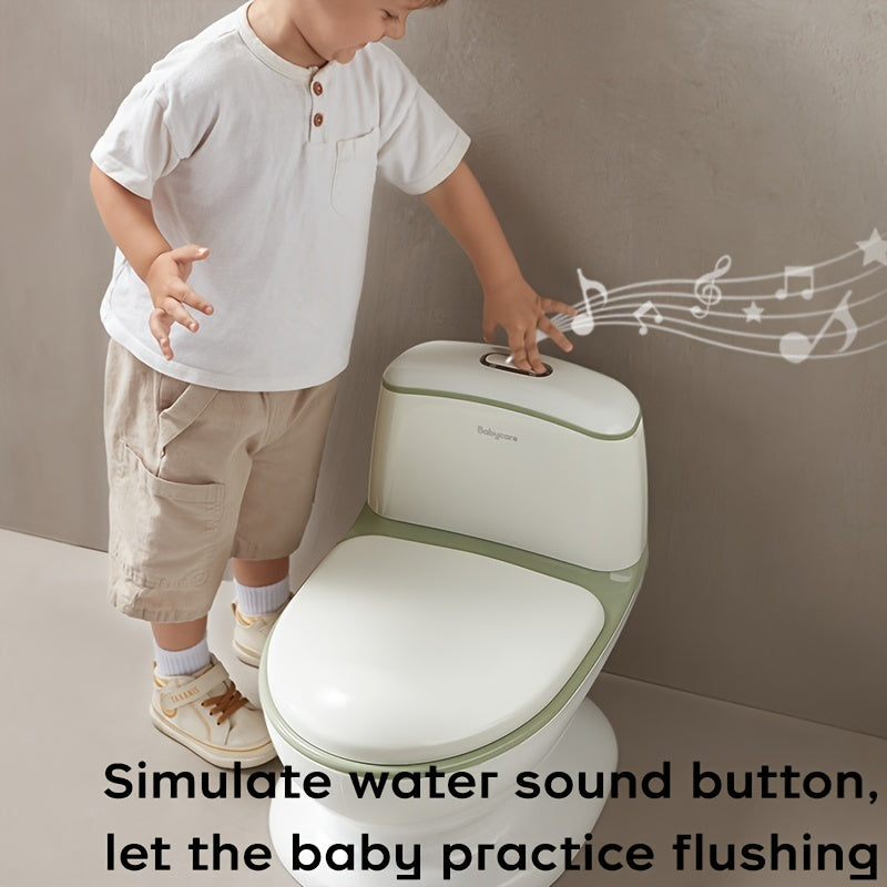 BC Babycare Green Pink Simulated Toilet For 2-6 Years - Water Sound Button