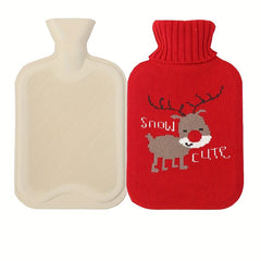 Christmas Hot Water Bag Animal Pattern Indoor Outdoor Use