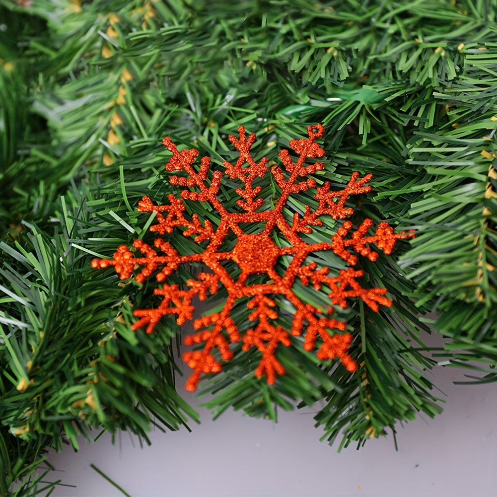 12pcs Glitter Snowflake Ornaments for Christmas Tree