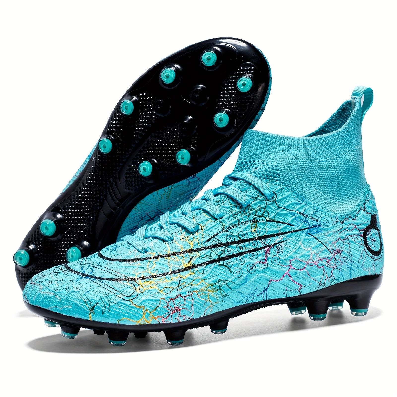 Boy's High Top AG Football Cleat Non Slip Soccer Shoes
