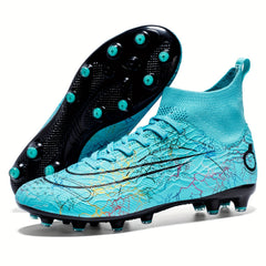 Boy's High Top AG Football Cleat Non Slip Soccer Shoes