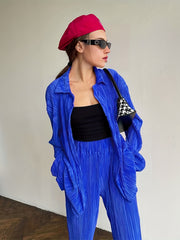 Casual Two piece Set Blouse & Wide Leg Pants Outfits Women's Clothing