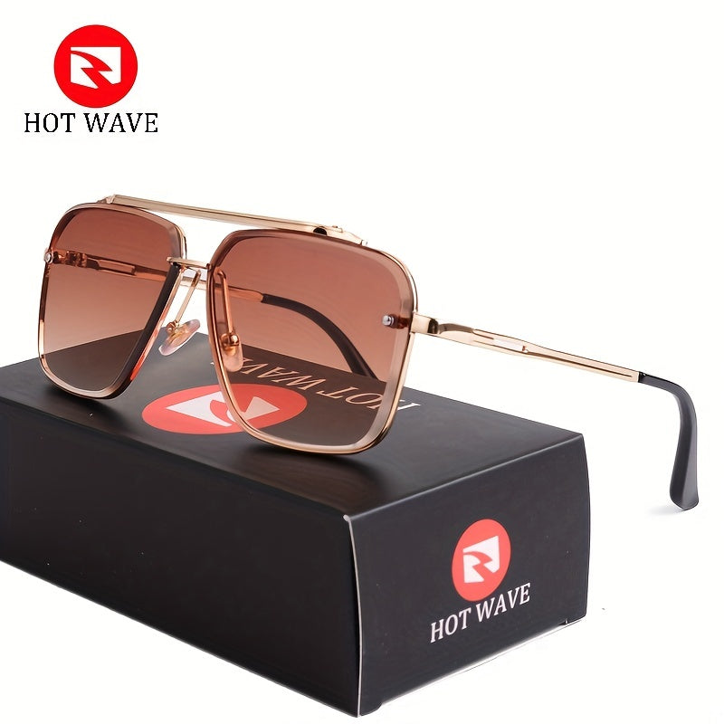 Classic Gradient Lens Men's Square Frame Sunglasses UV Protection