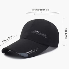 Outdoor Baseball Hat Extended Eaves Canvas Letter Hat