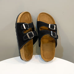Women's Cork Footbed Sandals Slippers Adjustable Buckle Birken Slides