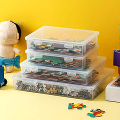 Large Capacity Transparent Building Blocks Puzzle Storage Box