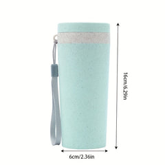Wheat Straw Tea Cup Portable Water Bottle for Outdoor Travel
