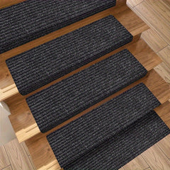 10pcs Bullnose Carpet Stair Treads Set Non Slip Washable Soft Skid Resistant