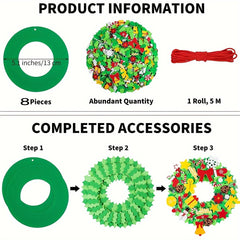 Christmas Foam Sticker Garland Snowman DIY Crafts
