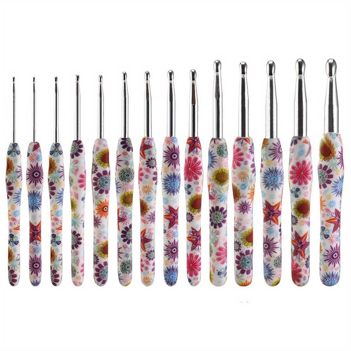 14pcs Crochet Hook Set Soft Handle For Arthritic Hands 2-10mm