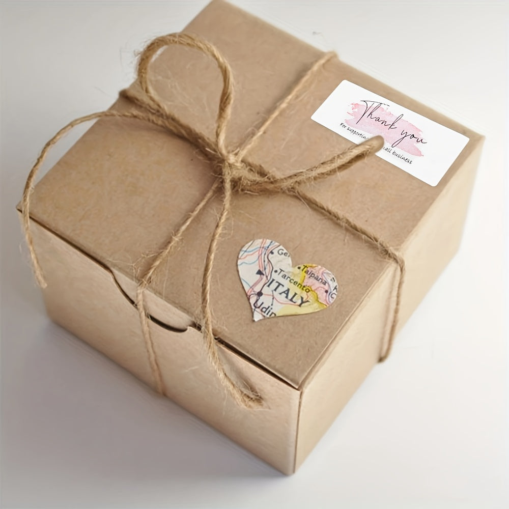 2 Rolls Pink Thank You Stickers 120 L