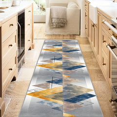 Geometric Non Slip Rug Washable Laundry Room Bedroom Carpet