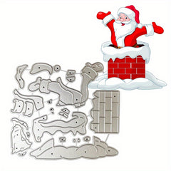 Santa Claus Christmas Metal Cutting Dies Stencil Template Scrapbooking