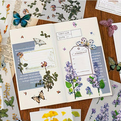 Pressed Flower Themed Stickers Dried Floral Resin Stickers Decals