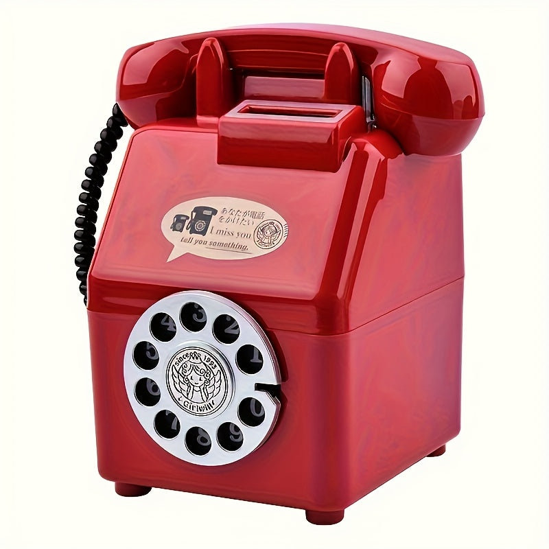 Vintage Telephone Money Box Retro Piggy Bank