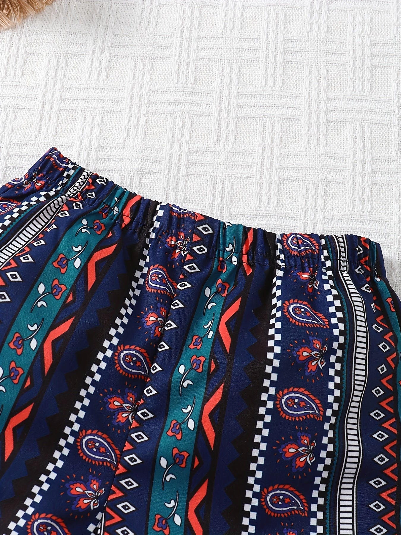 Baby Boys Striped Ethnic Contrast Shirt Shorts Set