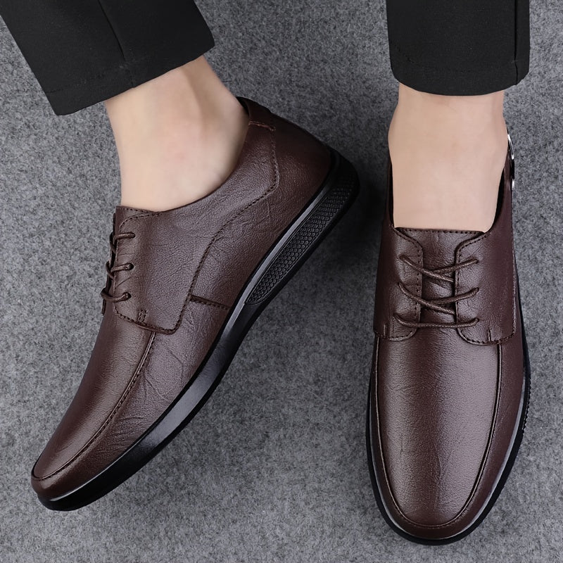 CLOHOO Men's Breathable Leather Lightweight Loafer Shoes