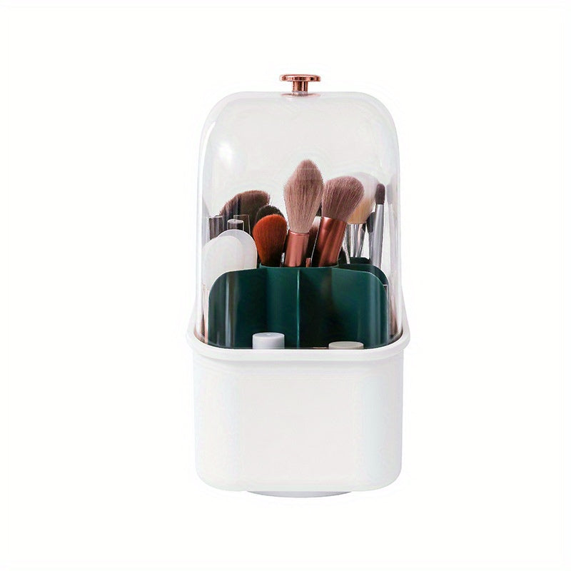 Makeup Brush Holder Organizer with Lid Dustproof Acrylic Cover