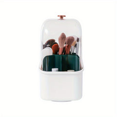 Makeup Brush Holder Organizer with Lid Dustproof Acrylic Cover