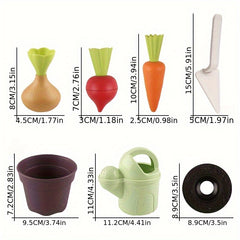 KIDNOAM Kids Beach Toys Set - Sand Radish Potting Farm Play House Set