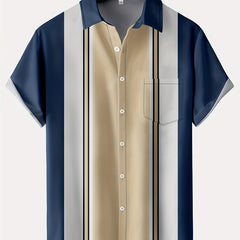 Men's Block Striped Button Shirt