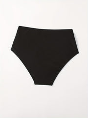 High Waist Bikini Bottom Ruched Beachwear Bottom Women's Swimwear
