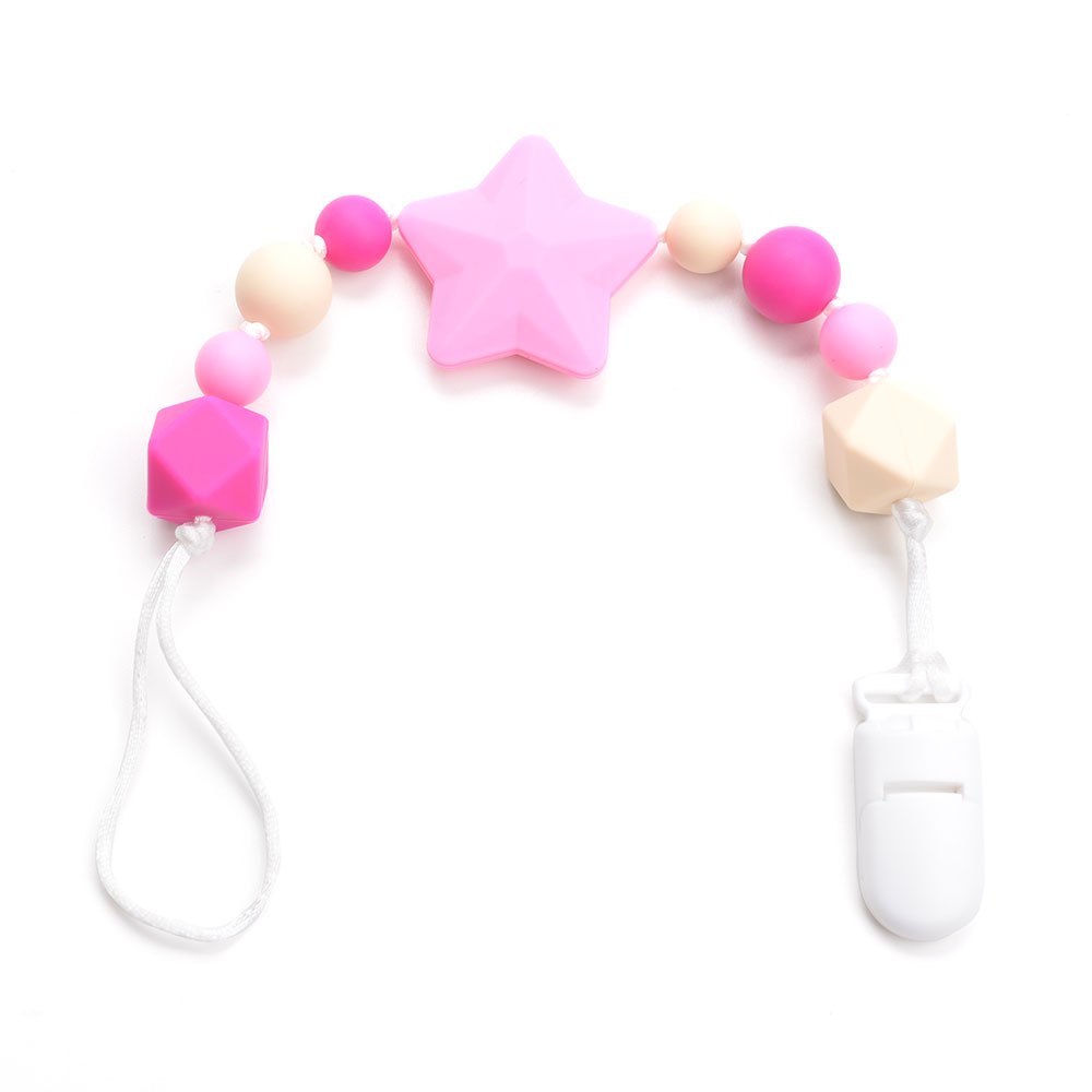 Pentagram Pacifier Chain BPA Silicone Bead Necklace