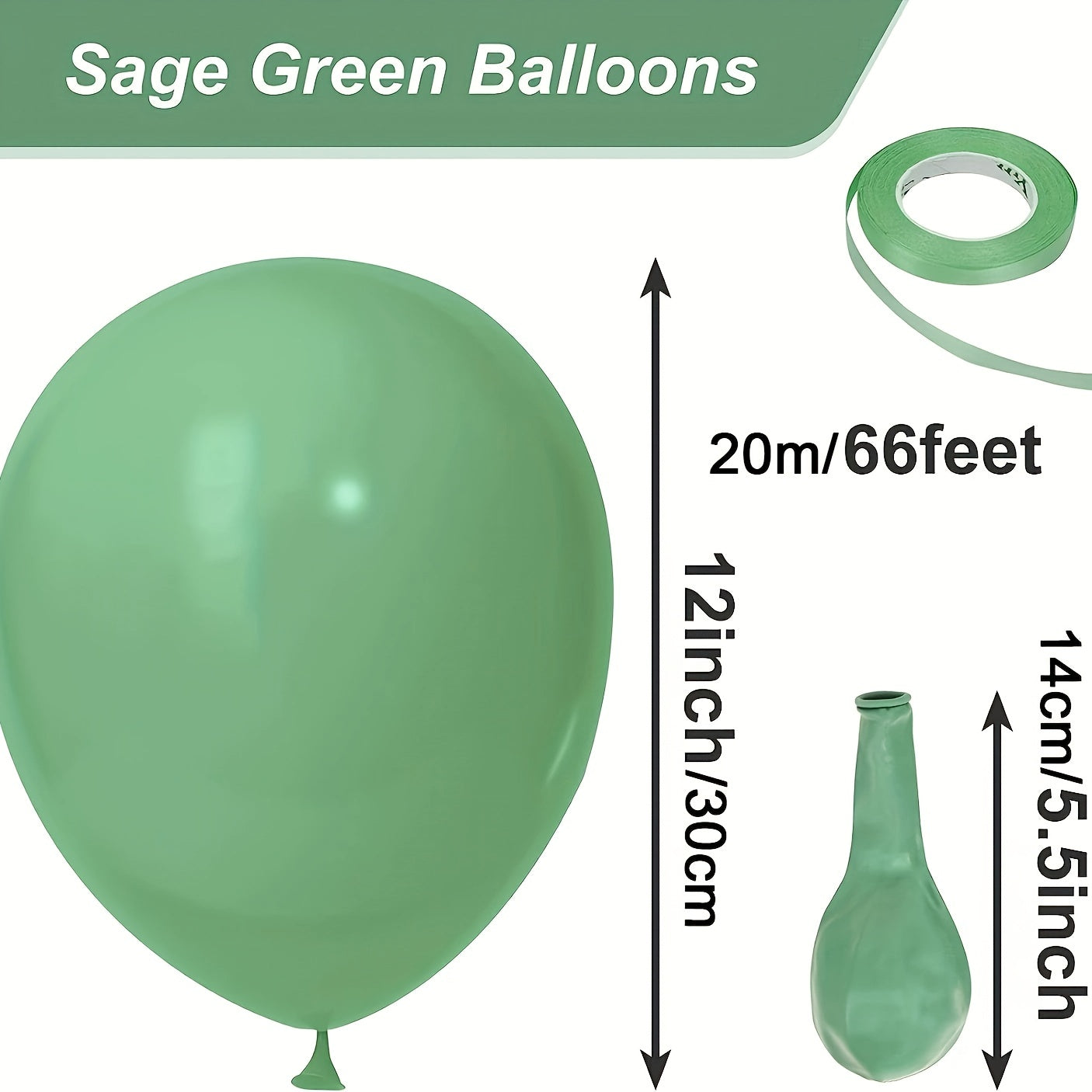 100pcs Olive Green Balloons for Birthday Baby Shower Wedding