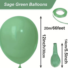100pcs Olive Green Balloons for Birthday Baby Shower Wedding