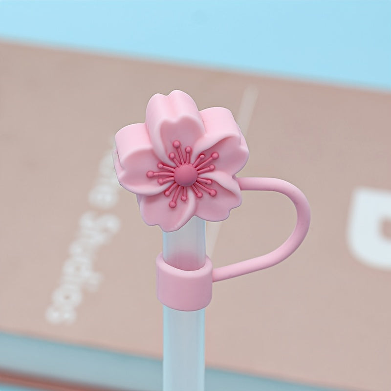 Silicone Straw Tip Covers 5pcs - Reusable Leakproof Straw Plugs