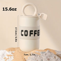 1pcc Leak Proof Stainless Steel Vacuum Cup Portable On the Go Drinking