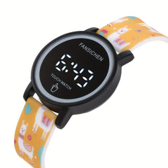 Colorful LED Touchable Sports Electronic Watch for Kids